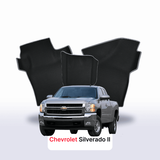 Fußmatten EVAMATS für Chevrolet Silverado (GMT900) 2. Generation 2007–2013, PICK-UP, eineinhalb Kabinen Fußmatten EVAMATS für Chevrolet Silverado (GMT900) 2. Generation 2007–2013, PICK-UP, eineinhalb Kabinen