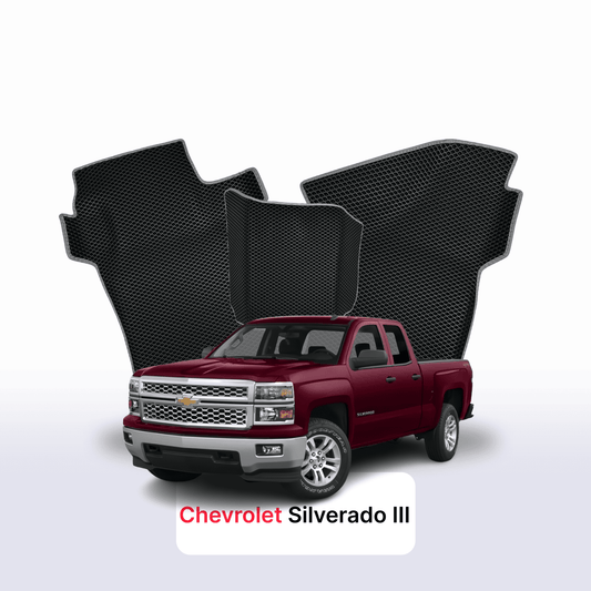 Automatten EVAMATS für Chevrolet Silverado (GMTK2XX) 3. Generation 2013-2019 Baujahr PICK-UP eineinhalb Kabine