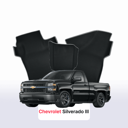 Fußmatten EVAMATS für Chevrolet Silverado (GMTK2XX) 3. Generation 2013-2019 Jahr PICK-UP Einzelkabine Regular
