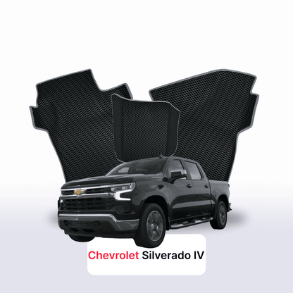 Fußmatten EVAMATS für Chevrolet Silverado(T1XX) 4. Generation 2019-2025 Jahr PICK-UP Doppelkabine Gewachsen