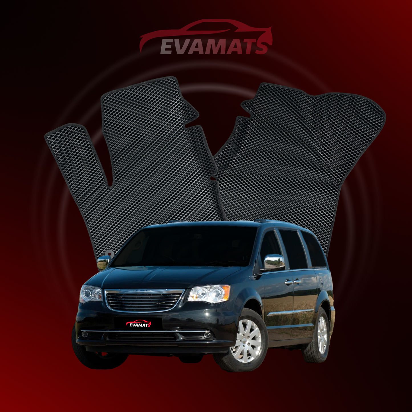 Fußmatten EVAMATS für Chrysler Voyager Grand 5 Gen 2007-2016 Jahr MINIVAN