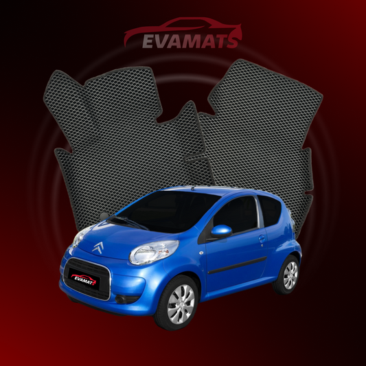 Fußmatten EVAMATS für Citroen C1 1. Generation 2005–2014, Schrägheck, 3-türig
