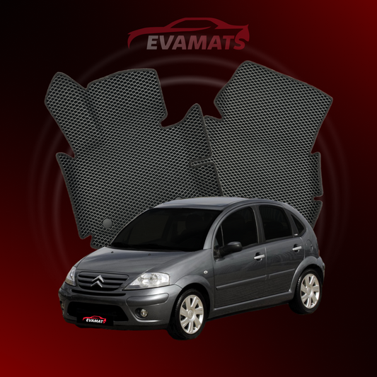 Fußmatten EVAMATS für Citroen C3 1. Generation 2002-2009 Jahr FLIEßHECK 5-Türer
