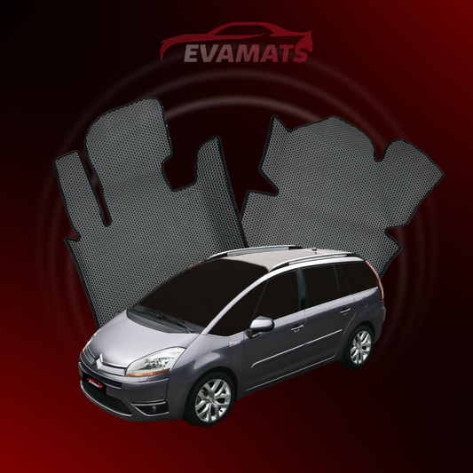 Fußmatten EVAMATS für Citroen C4 Picasso 1. Generation 2006-2013 Jahr MINIVAN 7-Sitzer