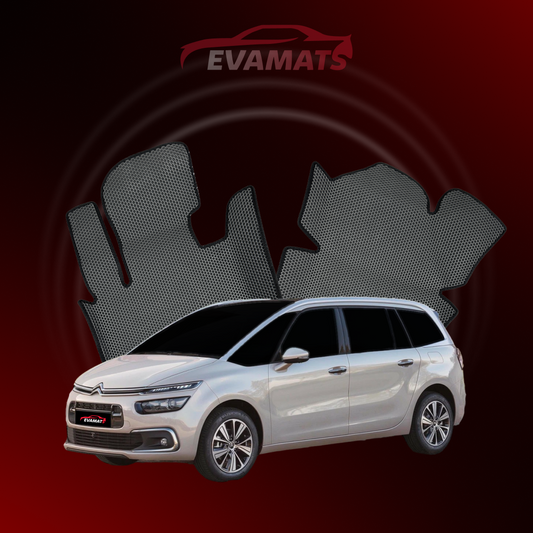Fußmatten EVAMATS für Citroen C4 SpaceTourer 1. Generation 2018-2022 Jahr MINIVAN 7-Sitzer