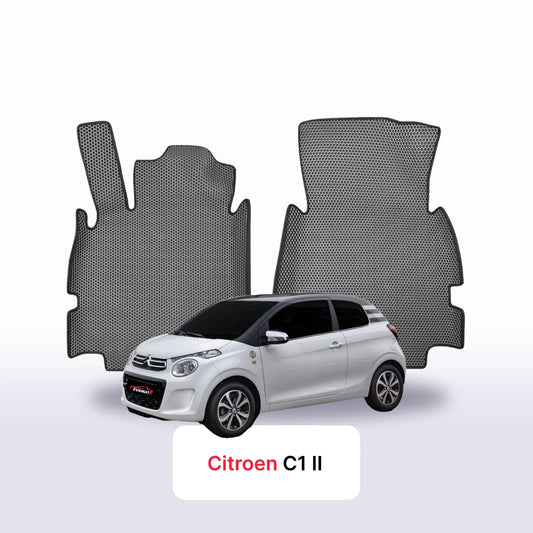 Fußmatten EVAMATS für Citroen C1 2 gen 2014-2022 jahr SCHÄGHECK 3 türer