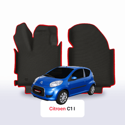 Fußmatten EVAMATS für Citroen C1 1 gen 2005-2014 jahr SCHÄGHECK 3 türer