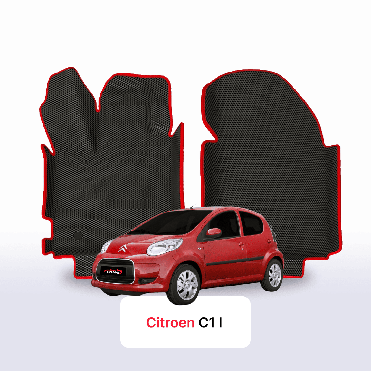 Fußmatten EVAMATS für Citroen C1 1 gen 2005-2014 jahr SCHÄGHECK 5 türer