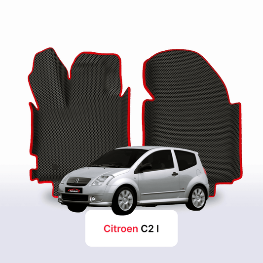 Fußmatten EVAMATS für Citroen C2 1 gen 2003-2009 jahr SCHÄGHECK 3 türer