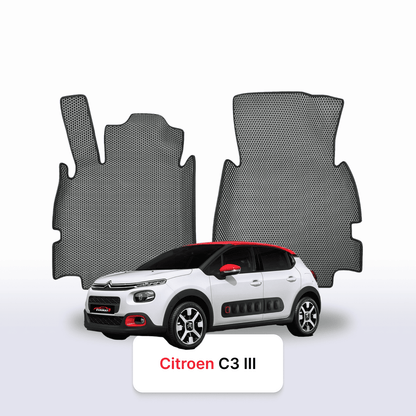 Fußmatten EVAMATS für Citroen C3 3. Generation 2016-2024 Jahr FLIEßHECK 5-Türer