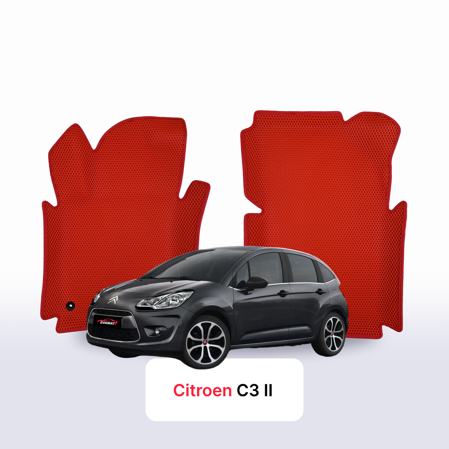 Fußmatten EVAMATS für Citroen C3 2 gen 2009-2016 jahr SCHÄGHECK 5 türer