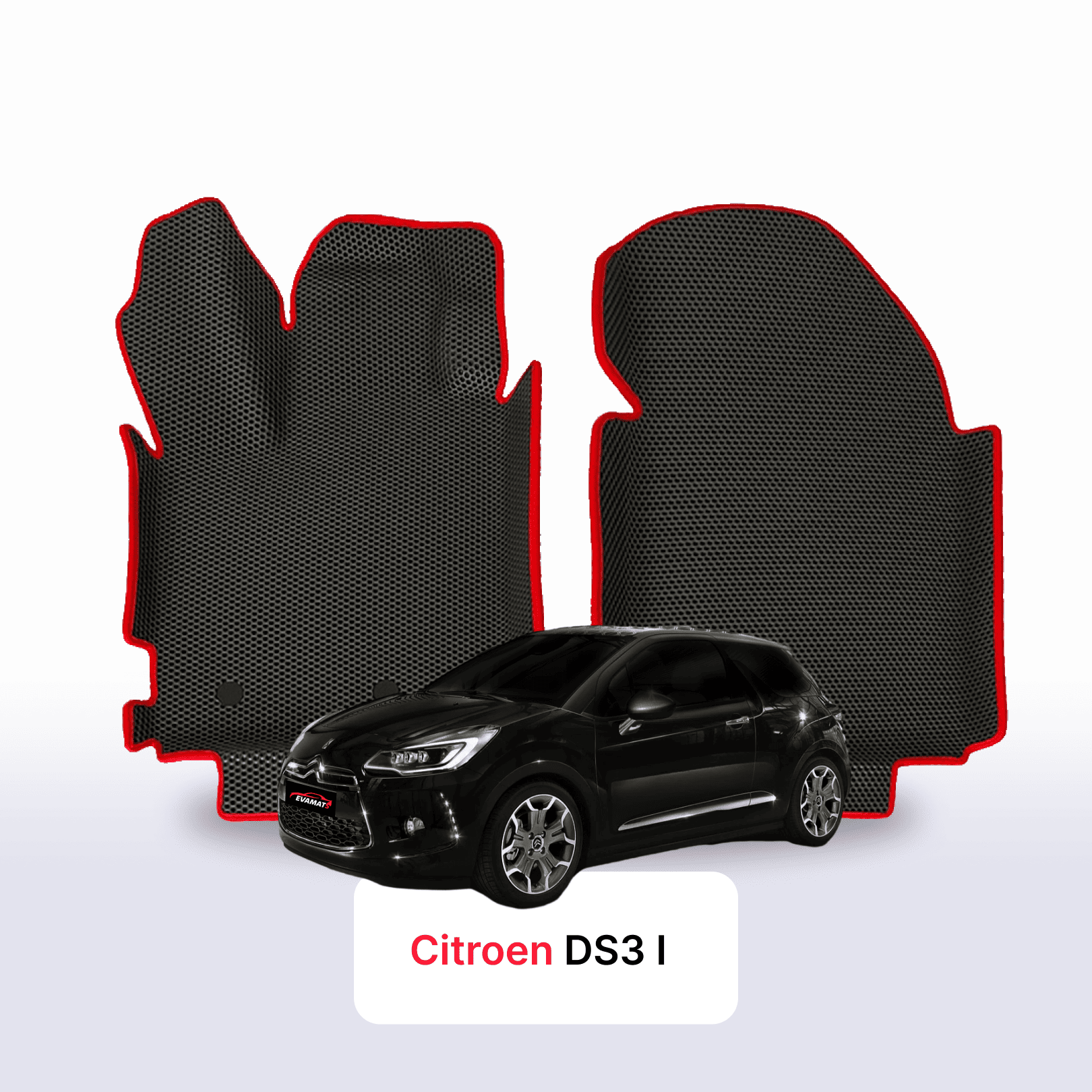 Fußmatten EVAMATS für Citroen DS3 1 gen 2008-2016 jahr SCHÄGHECK 3 türer