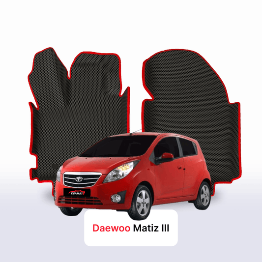 Fußmatten EVAMATS für Daewoo Matiz 3 Gen 2009-2016 Jahr FLIEßHECK 5-Türer