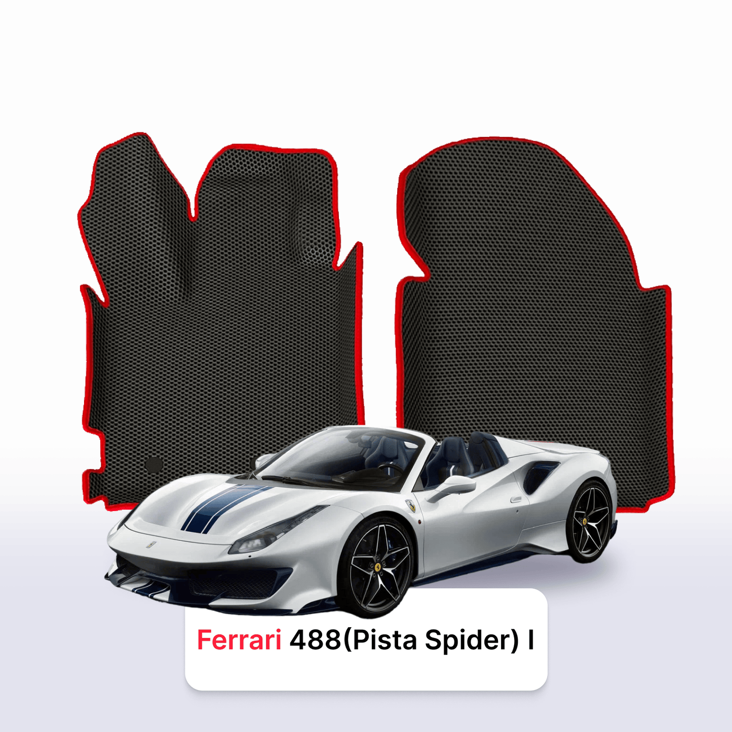 Fußmatten EVAMATS für Ferrari 488 (Pista spider) 1 gen 2015-2019 jahr ROADSTER