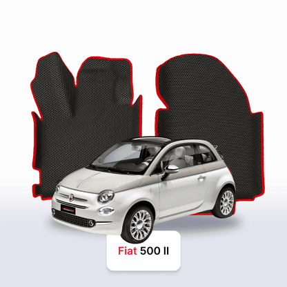 EVAMATS Automatten für Fiat 500 2. Generation 2007–2020, Fließheck, 3 Türen, Cabrio