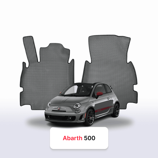 Fußmatten EVA für Fiat 500(Abarth) 2 gen 2007-2024 jahr SCHÄGHECK 3 türer CABRIO