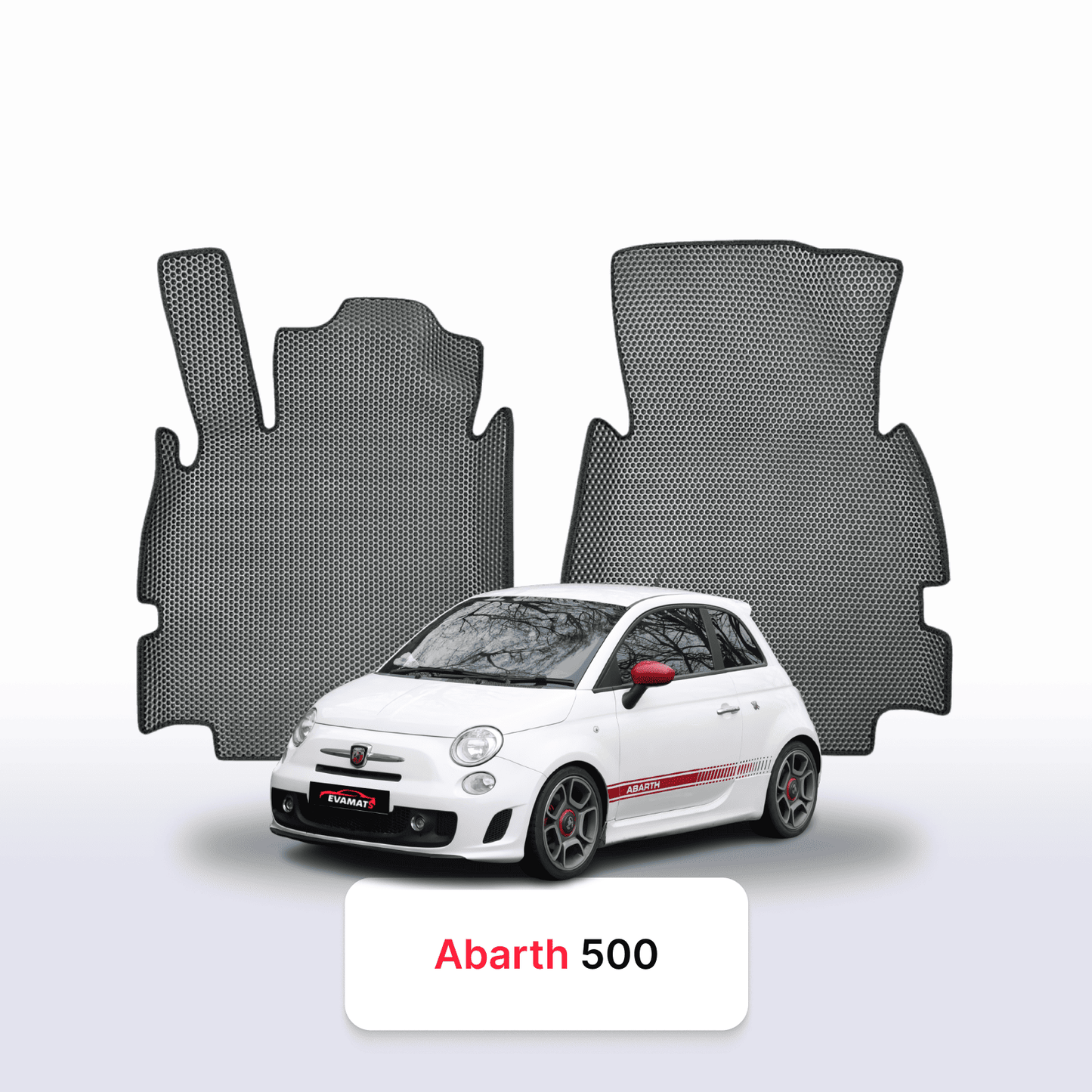 EVAMATS Automatten für Fiat 500 (Abarth) 2. Generation 2007–2020 Jahr, Schrägheck, 3 Türen