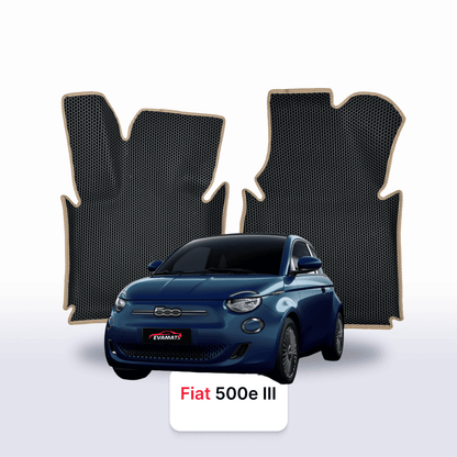 EVAMATS Auto-Fußmatten für Fiat 500 3. Generation 2020–2023, Elektro-Fließheck, 3 Türen