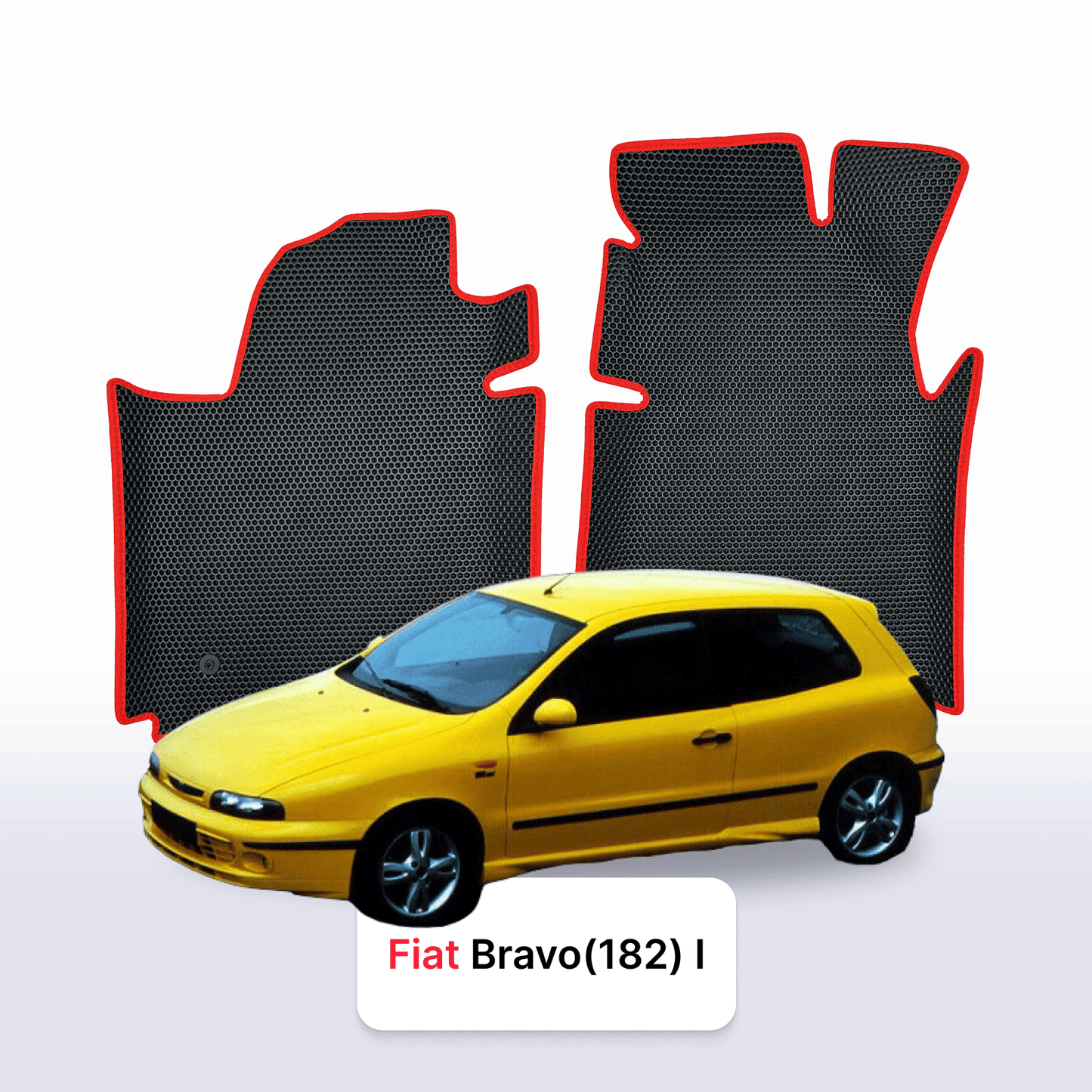 Fußmatten EVAMATS für Fiat Bravo(182) 1 gen 1995-2001 jahr SCHÄGHECK 3 türer