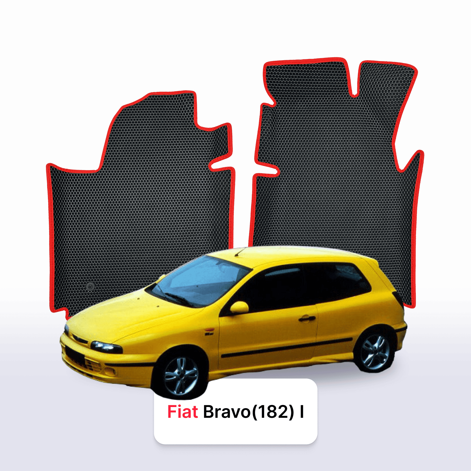 Fußmatten EVAMATS für Fiat Bravo(182) 1 gen 1995-2001 jahr SCHÄGHECK 3 türer