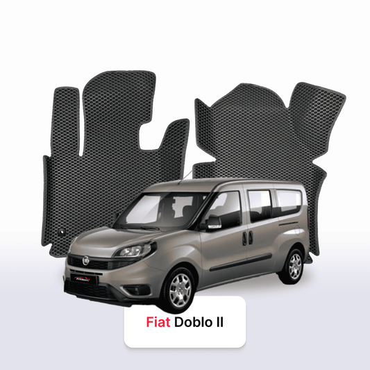 EVAMATS Automatten für Fiat Doblo 2 Gen 2015–2023, langer Minivan