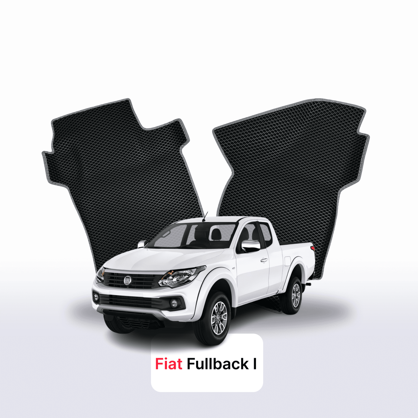EVAMATS Automatten für Fiat Fullback 1. Generation 2016-2020 Baujahr PICK-UP mit eineinhalb Kabinen