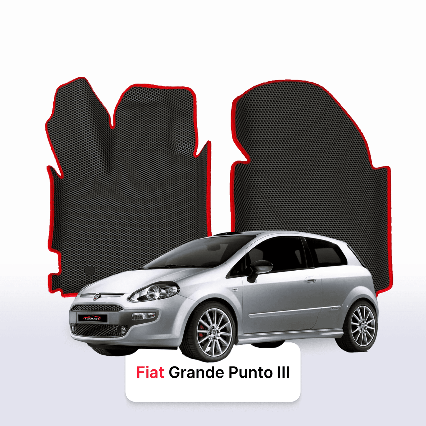 Fußmatten EVAMATS für Fiat Grande Punto 3 gen 2005-2012 jahr SCHÄGHECK 3 türer