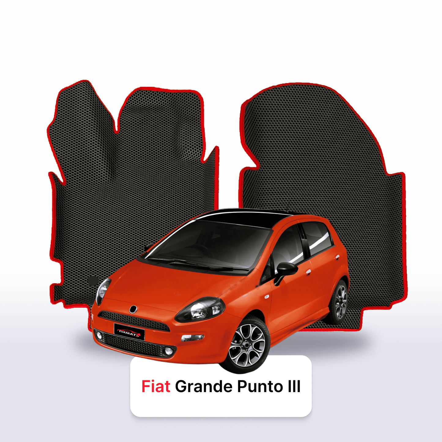 Fußmatten EVAMATS für Fiat Grande Punto 3 gen 2005-2012 jahr SCHÄGHECK 5 türer