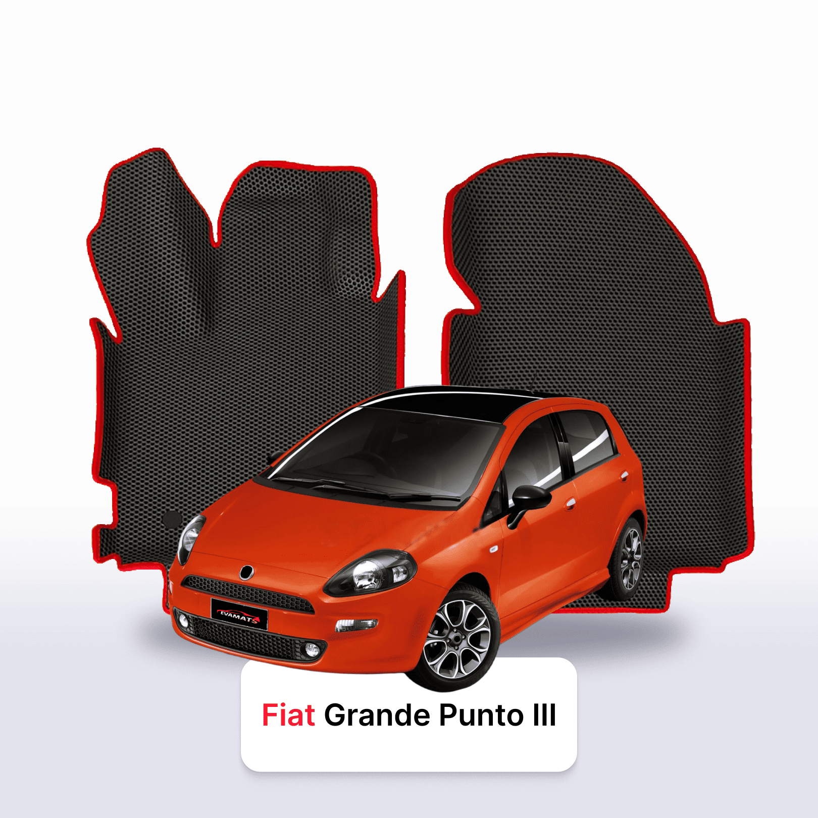 Fußmatten EVAMATS für Fiat Grande Punto 3 gen 2005-2012 jahr SCHÄGHECK 5 türer