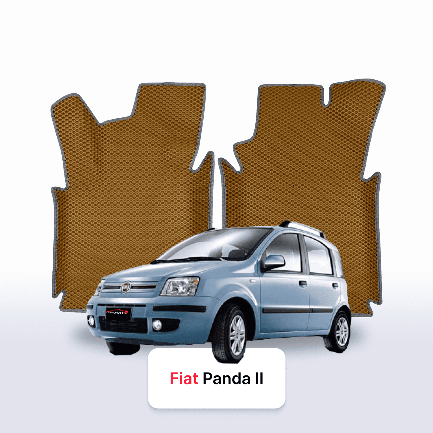 EVAMATS Automatten für Fiat Panda 2 Gen 2003–2012, Schrägheckmodell, 5 Türen