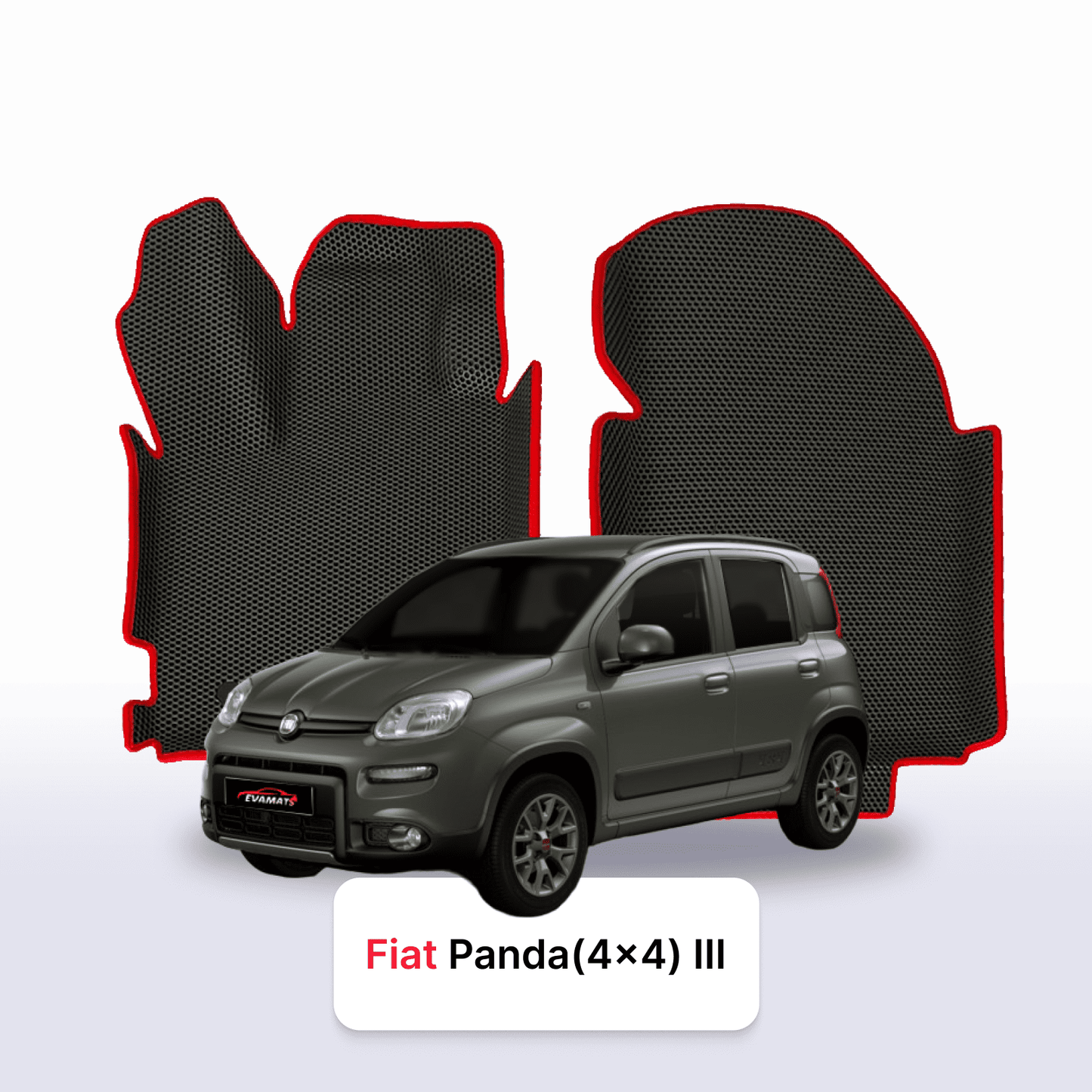 EVAMATS Automatten für Fiat Panda (4x4) 3. Generation 2011–2023, Fließheckmodell, 5 Türen
