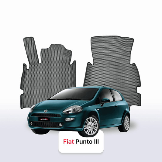 EVAMATS Automatten für Fiat Punto 3. Generation 2012–2018, Schrägheckmodell, 3 Türen