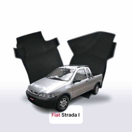 EVAMATS Auto-Fußmatten für Fiat Strada 1 Gen 1996–2020 Baujahr PICK-UP mit Einzelkabine