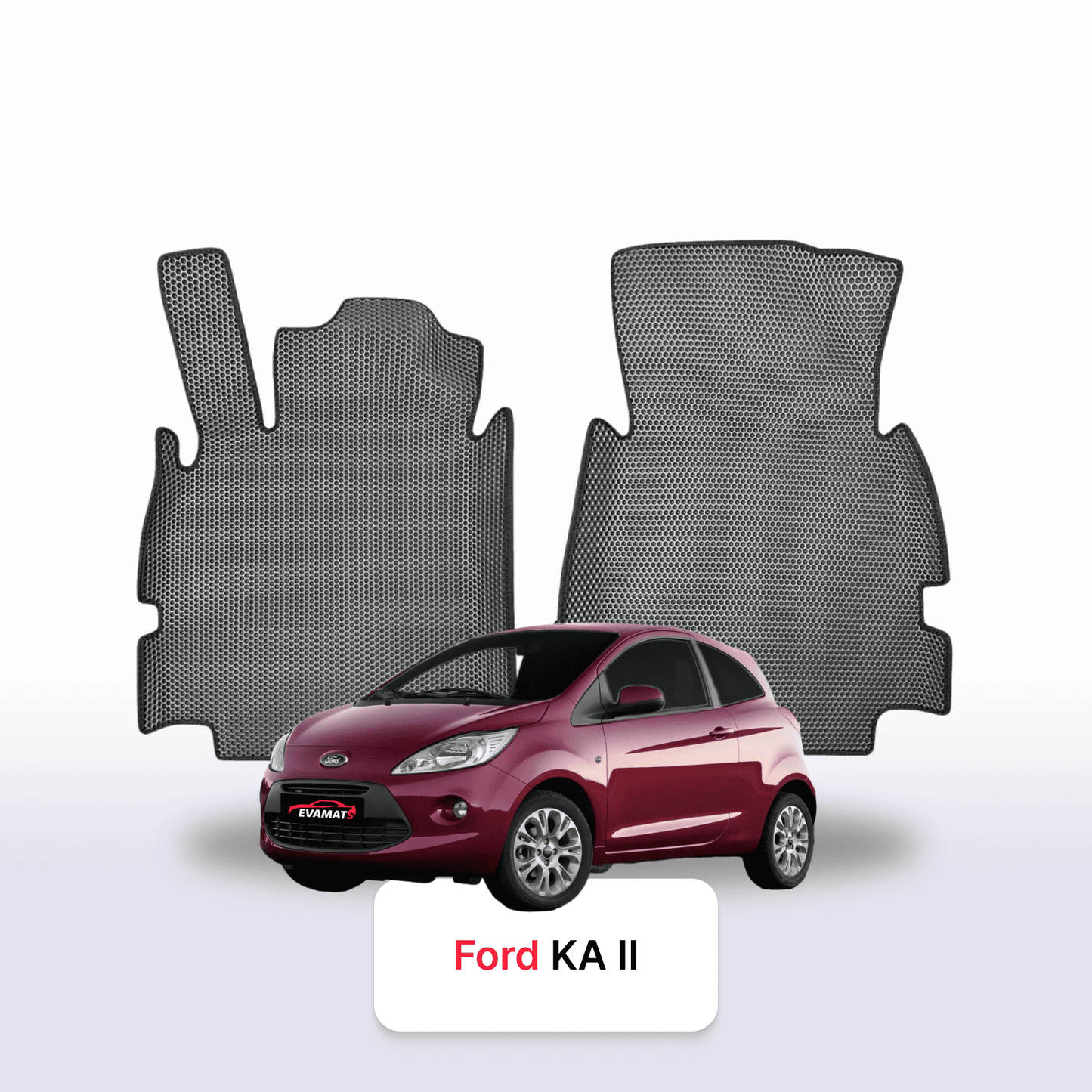 Fußmatten EVAMATS für Ford KA 2 gen 2008-2016 jahr SCHÄGHECK 3 türer