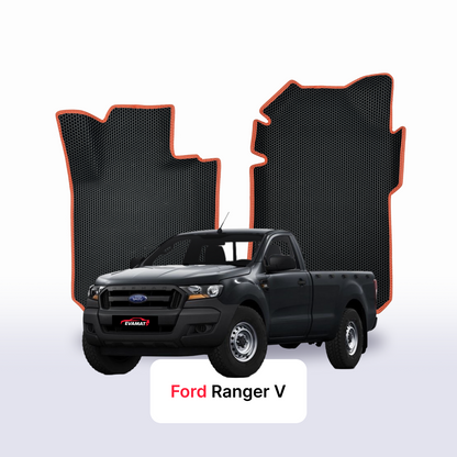 Fußmatten EVAMATS für Ford Ranger 5. Generation 2011-2022 Baujahr PICK-UP Einzelkabine (nach Facelift)