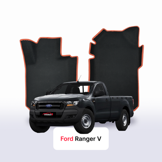 Fußmatten EVAMATS für Ford Ranger 5. Generation 2011-2022 Baujahr PICK-UP Einzelkabine (nach Facelift)