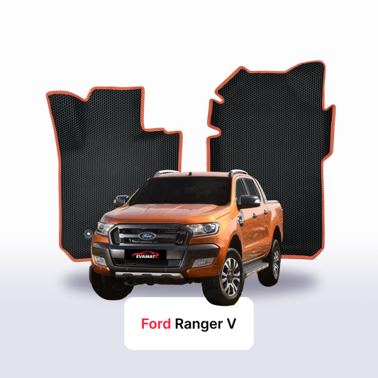 Fußmatten EVAMATS für Ford Ranger 5. Generation 2011-2022 Baujahr PICK-UP Doppelkabine (nach Facelift)