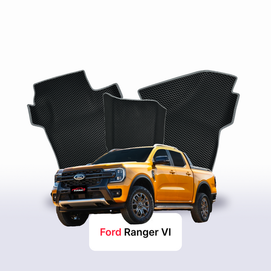 Fußmatten EVAMATS für Ford Ranger 6 Gen 2022-2025 Jahr PICK-UP Doppelkabine (Doppelkabine)