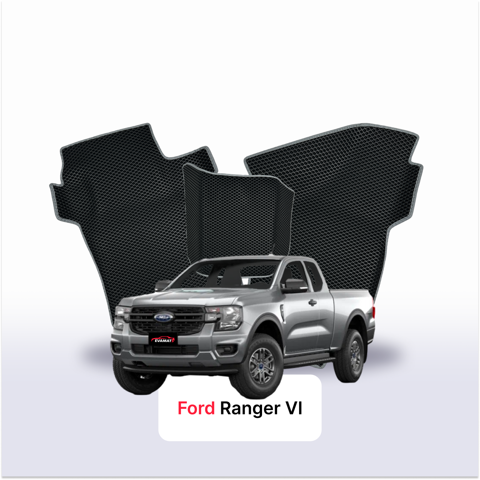 Fußmatten EVAMATS für Ford Ranger 6 gen 2022-2028 jahr PICK-UP extrakabine