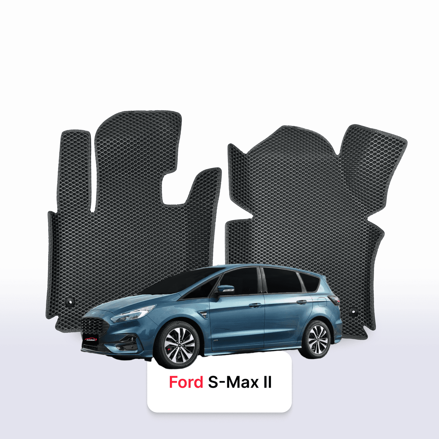 Fußmatten EVAMATS für Ford S-MAX 2 Gen 2015-2023 Jahr MINIVAN 7-Sitzer