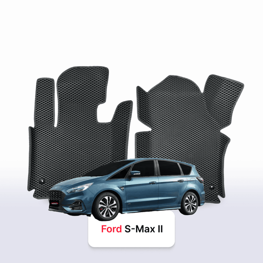 Fußmatten EVAMATS für Ford S-MAX 2 Gen 2015-2023 Jahr MINIVAN 7-Sitzer