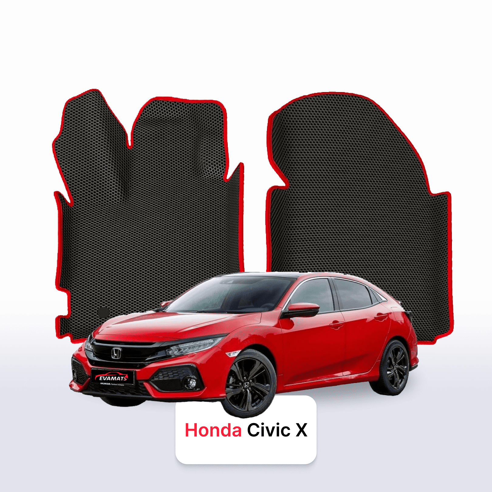 Fußmatten EVAMATS für Honda Civic 10 gen 2015-2021 jahr SCHÄGHECK 5 türer