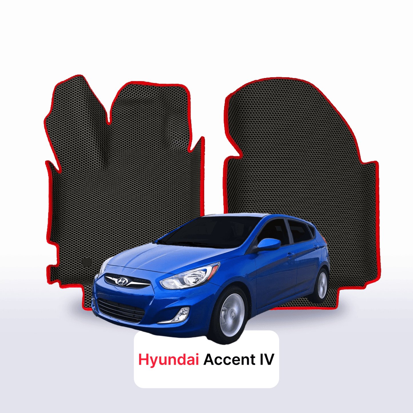 Fußmatten EVAMATS für Hyundai Accent 4 gen 2010-2019 jahr SCHÄGHECK 5 türer