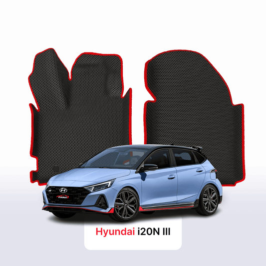 Fußmatten EVAMATS für Hyundai i20N 3 gen 2020-2028 jahr SCHÄGHECK 5 türer