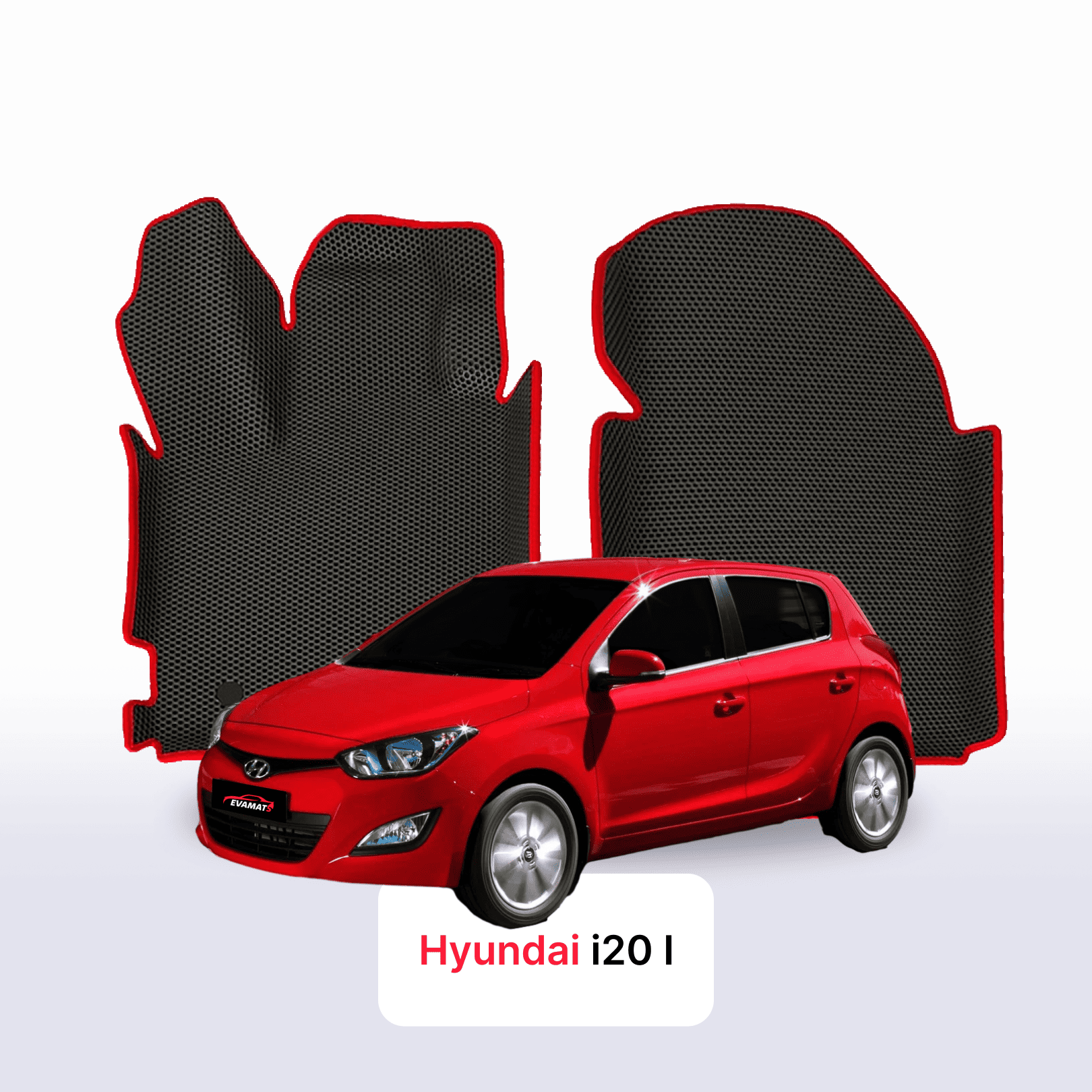 Fußmatten EVAMATS für Hyundai I20(PB) 1 gen 2008-2014 jahr SCHÄGHECK 5 türer