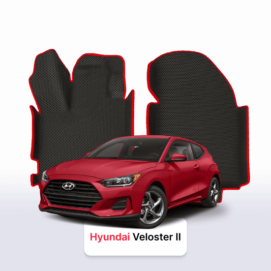 Fußmatten EVAMATS für Hyundai Veloster 2 gen 2018-2022 jahr SCHÄGHECK 4 door