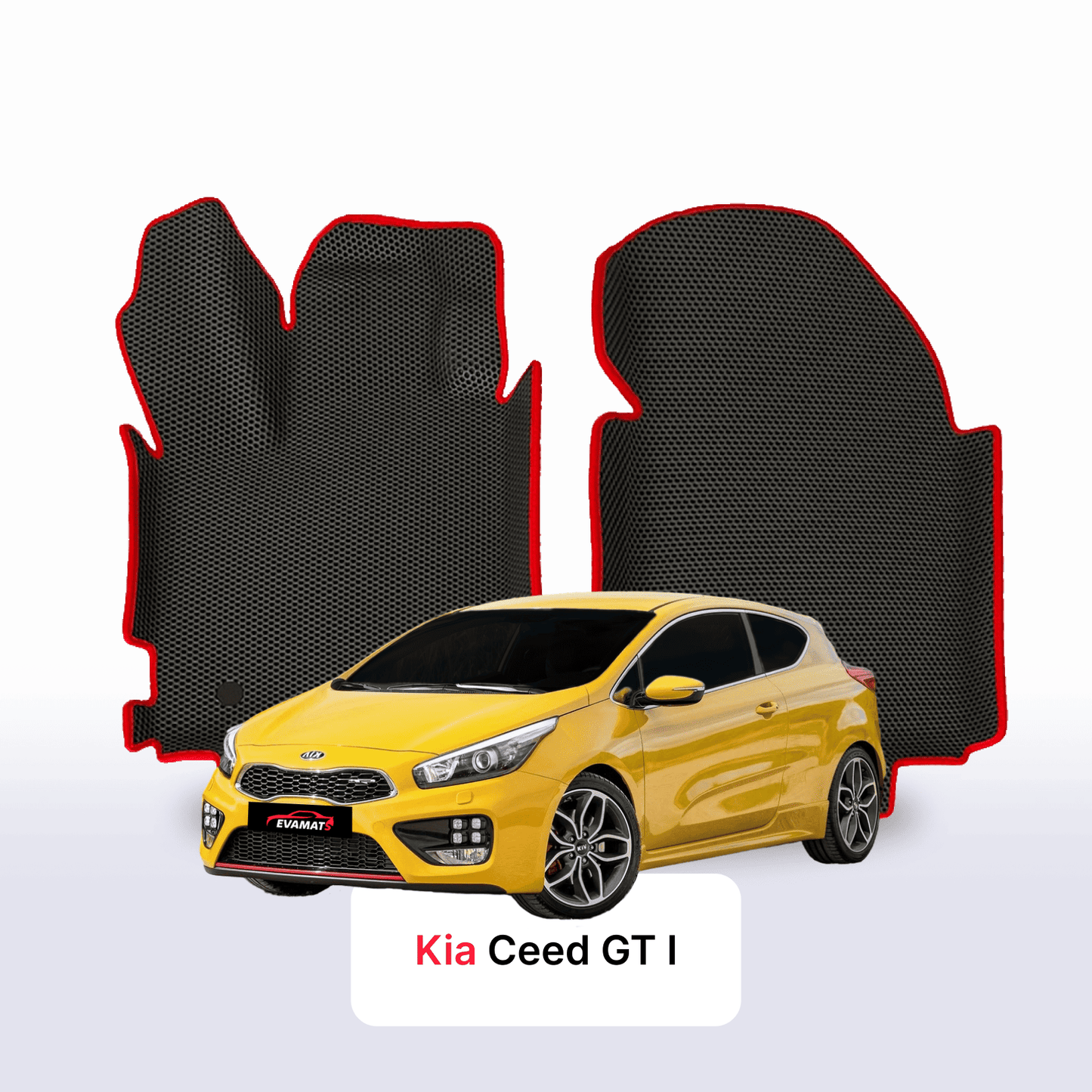 Fußmatten EVAMATS für Kia Ceed GT I Gen 2012-2018 Jahr FLIEßHECK 3-Türer
