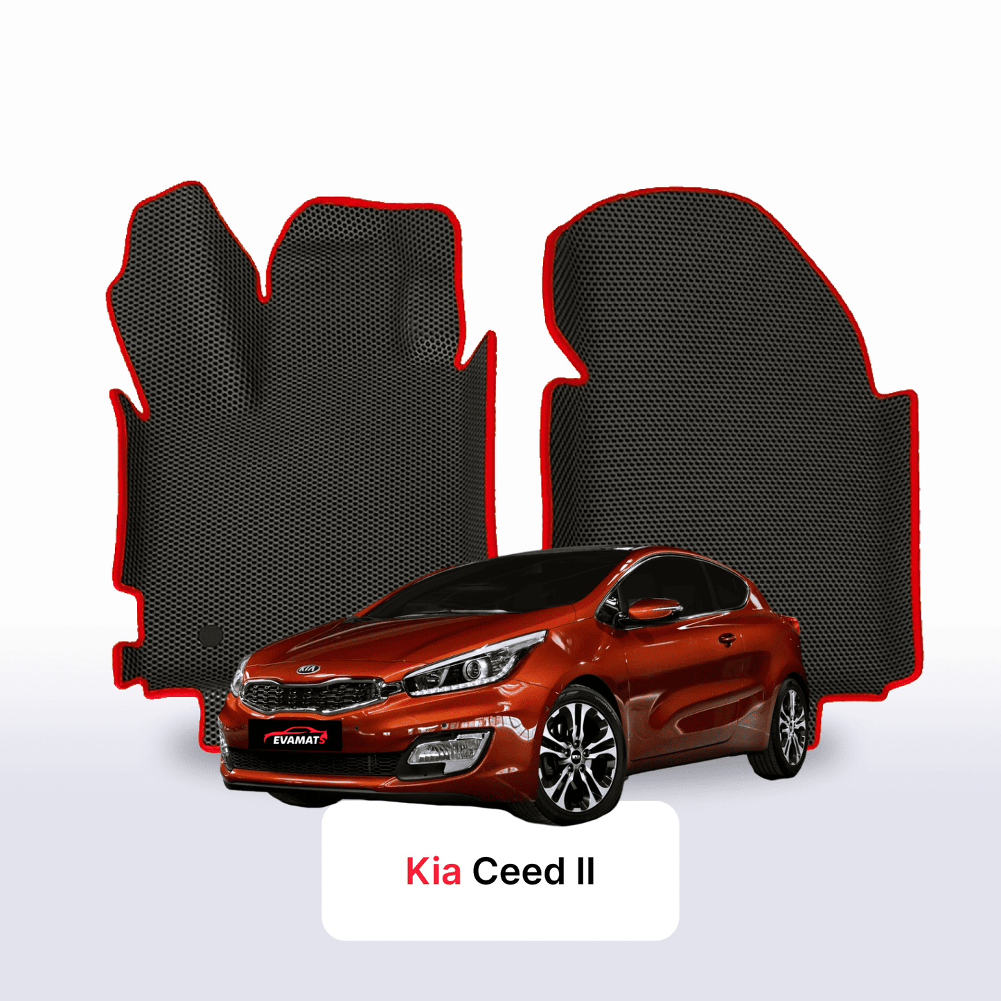 Fußmatten EVAMATS für Kia Ceed II Gen 2012-2018 Jahr FLIEßHECK 3-Türer