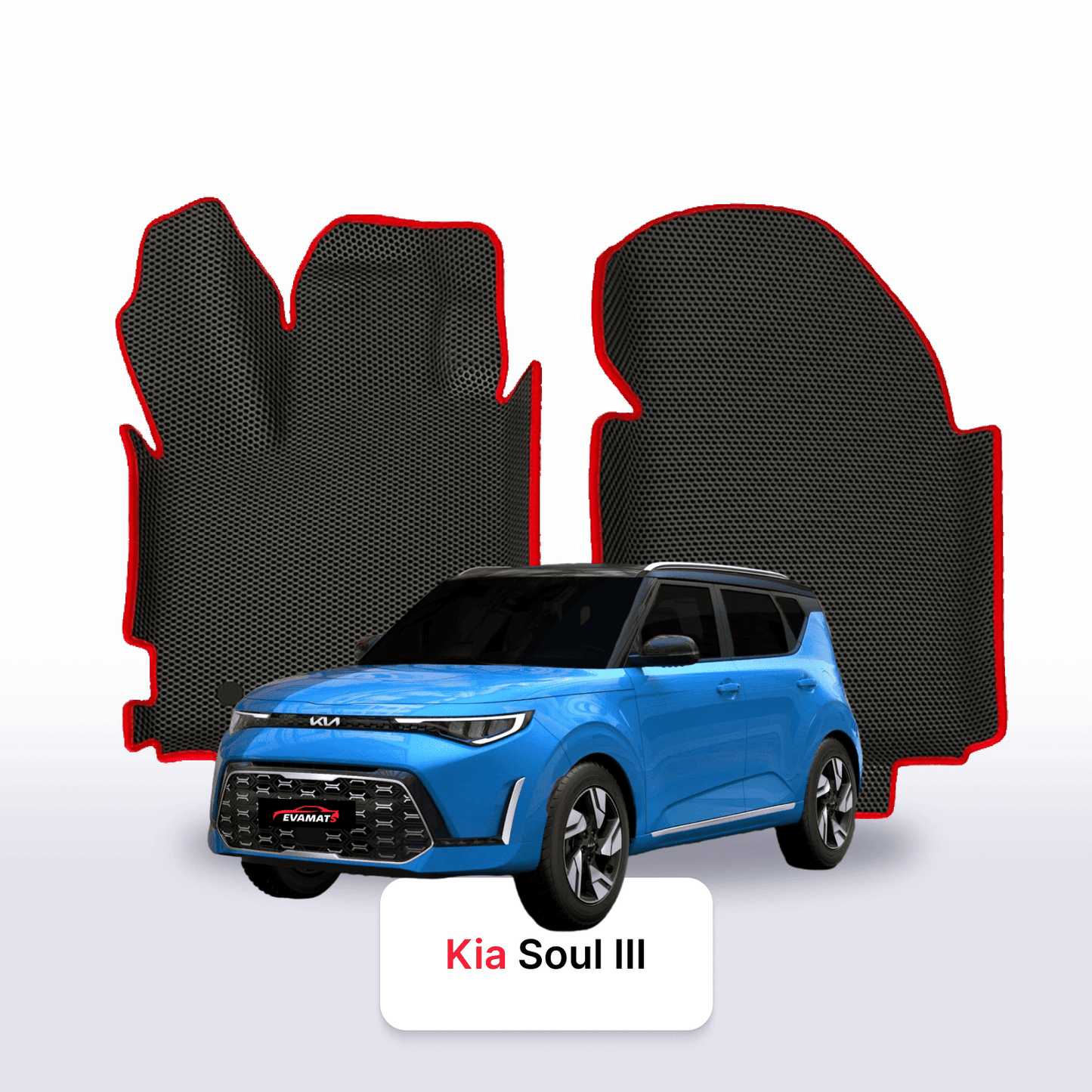 Fußmatten EVAMATS für Kia Soul III gen 2019-2025 jahr SCHÄGHECK 5 türer