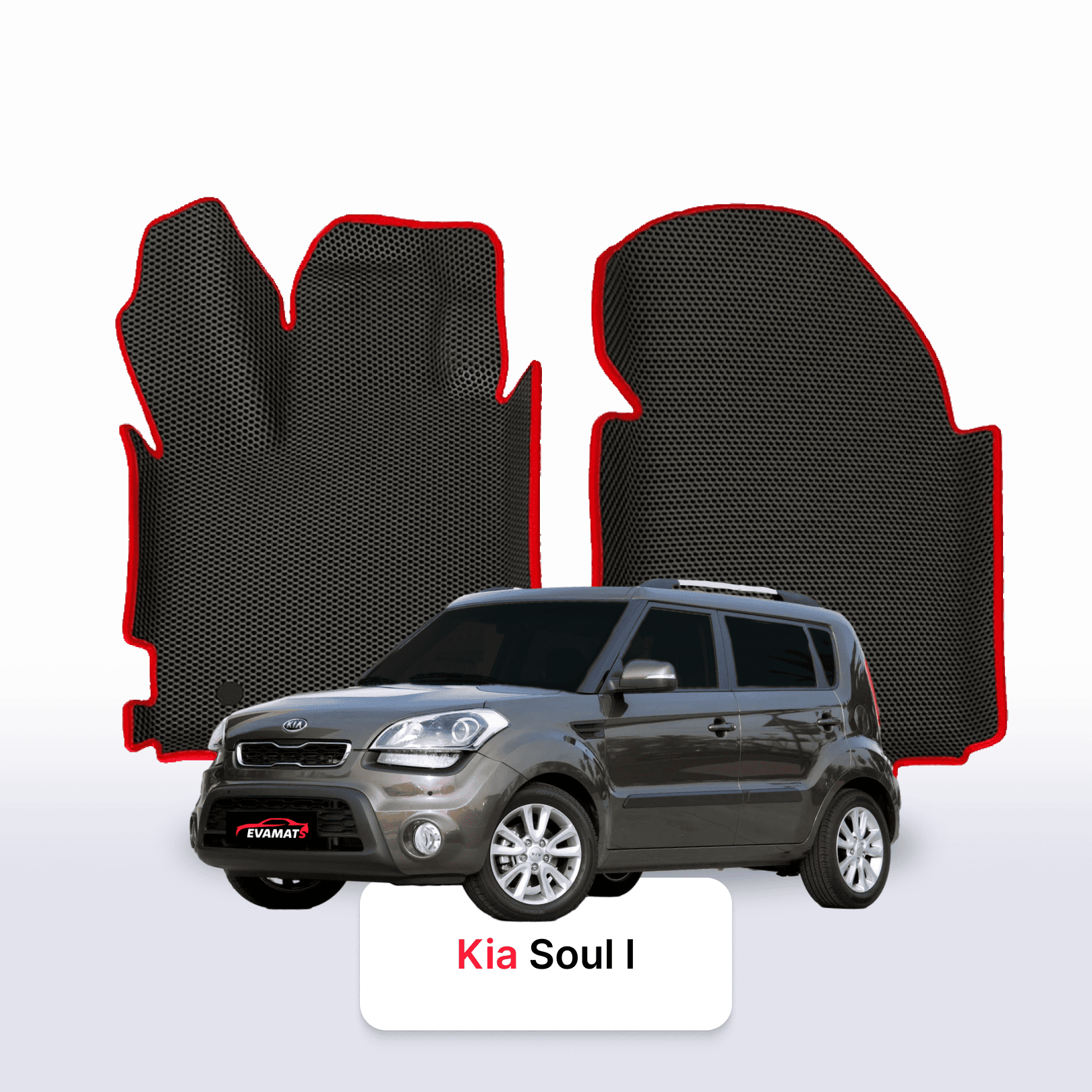 Fußmatten EVAMATS für Kia Soul I gen 2008-2014 jahr SCHÄGHECK 5 türer
